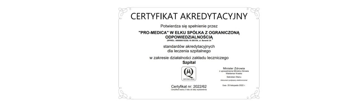 Certyfikat Akredytacyjny